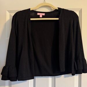 Sparkly black crop cardigan